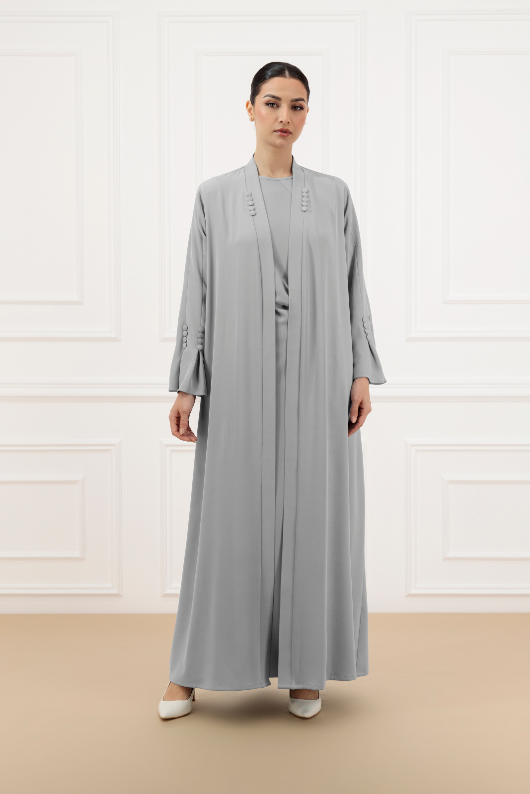 Covered buttons Abaya