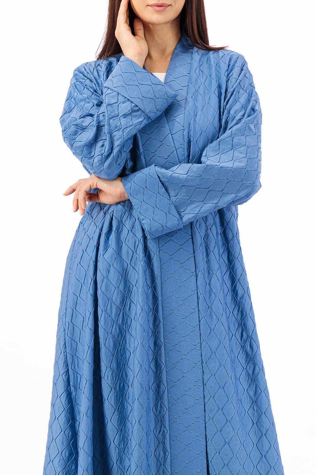 Diamond textured abaya