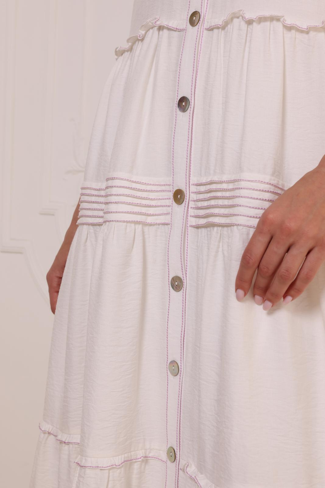 White lace detailed dress