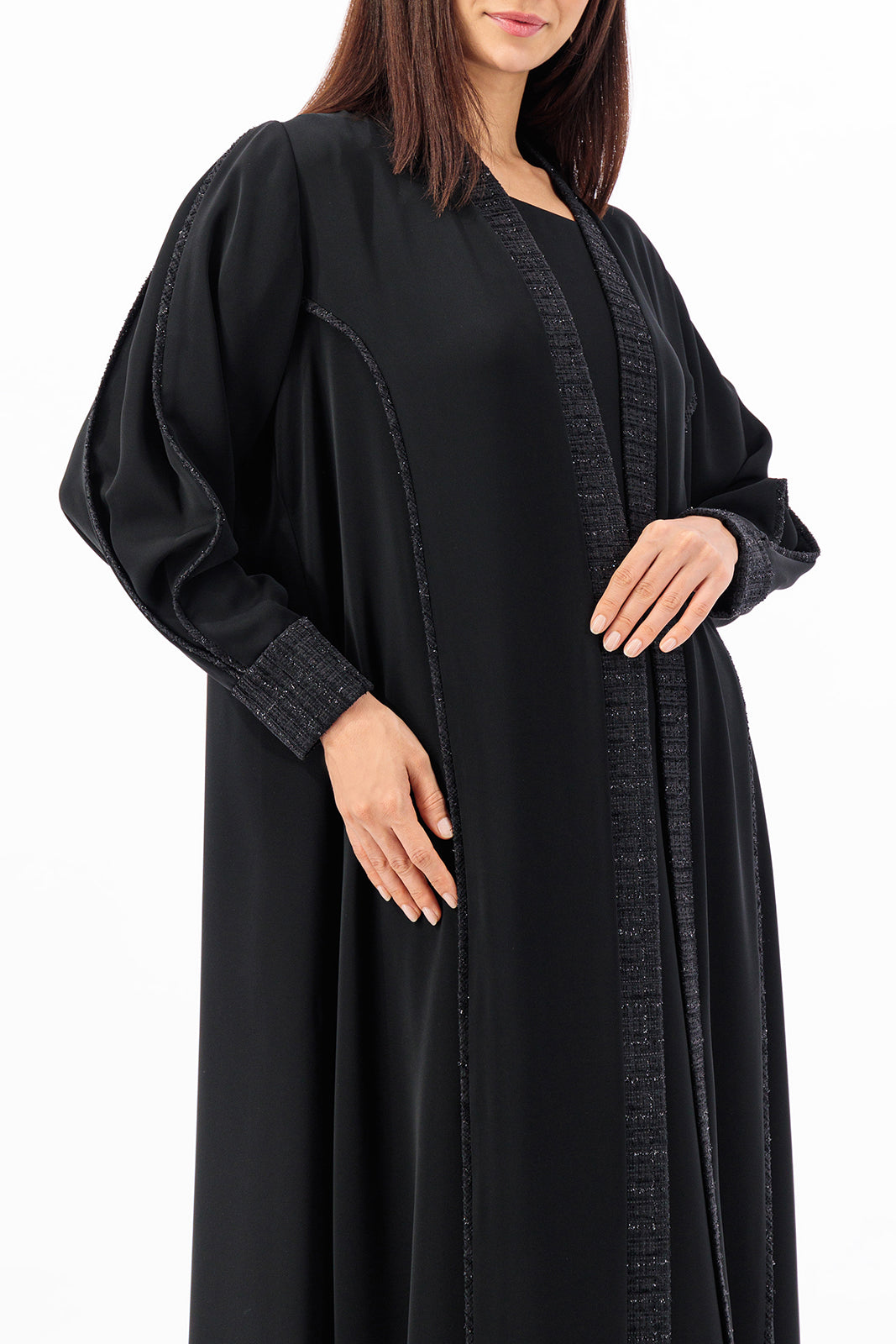 Tweed piping abaya