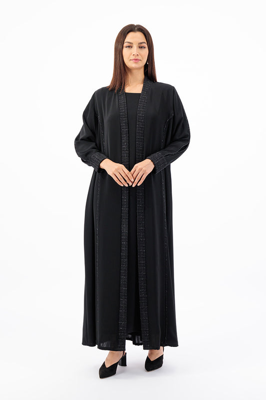 Tweed piping abaya