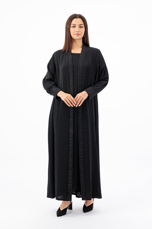 Tweed piping Abaya
