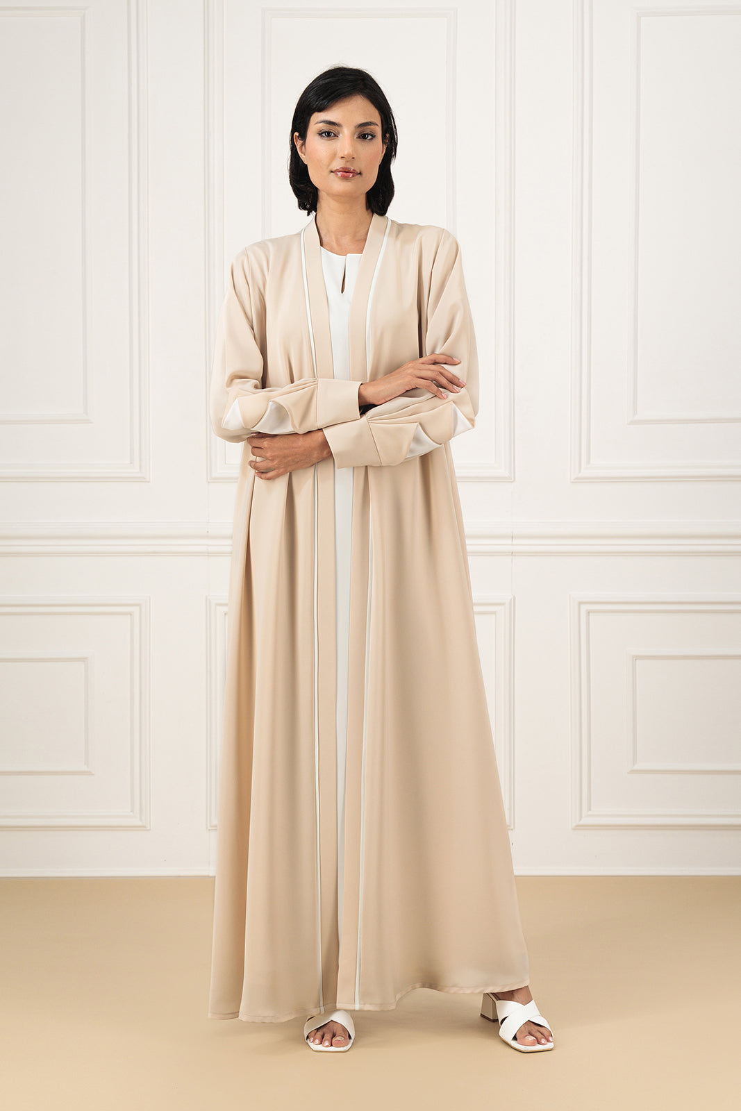 Ruffled sleeves abaya