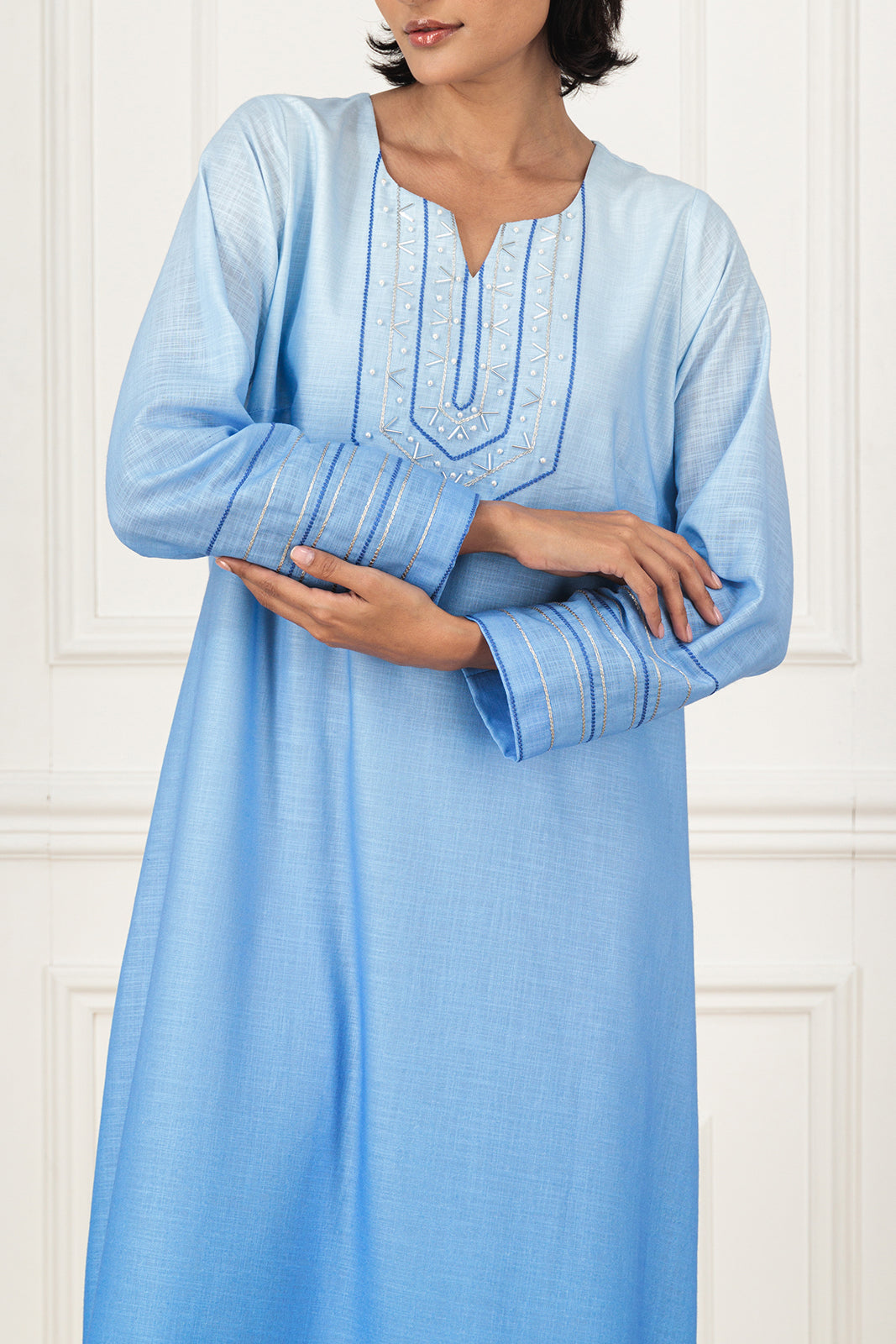 Linen ombre long sleeves