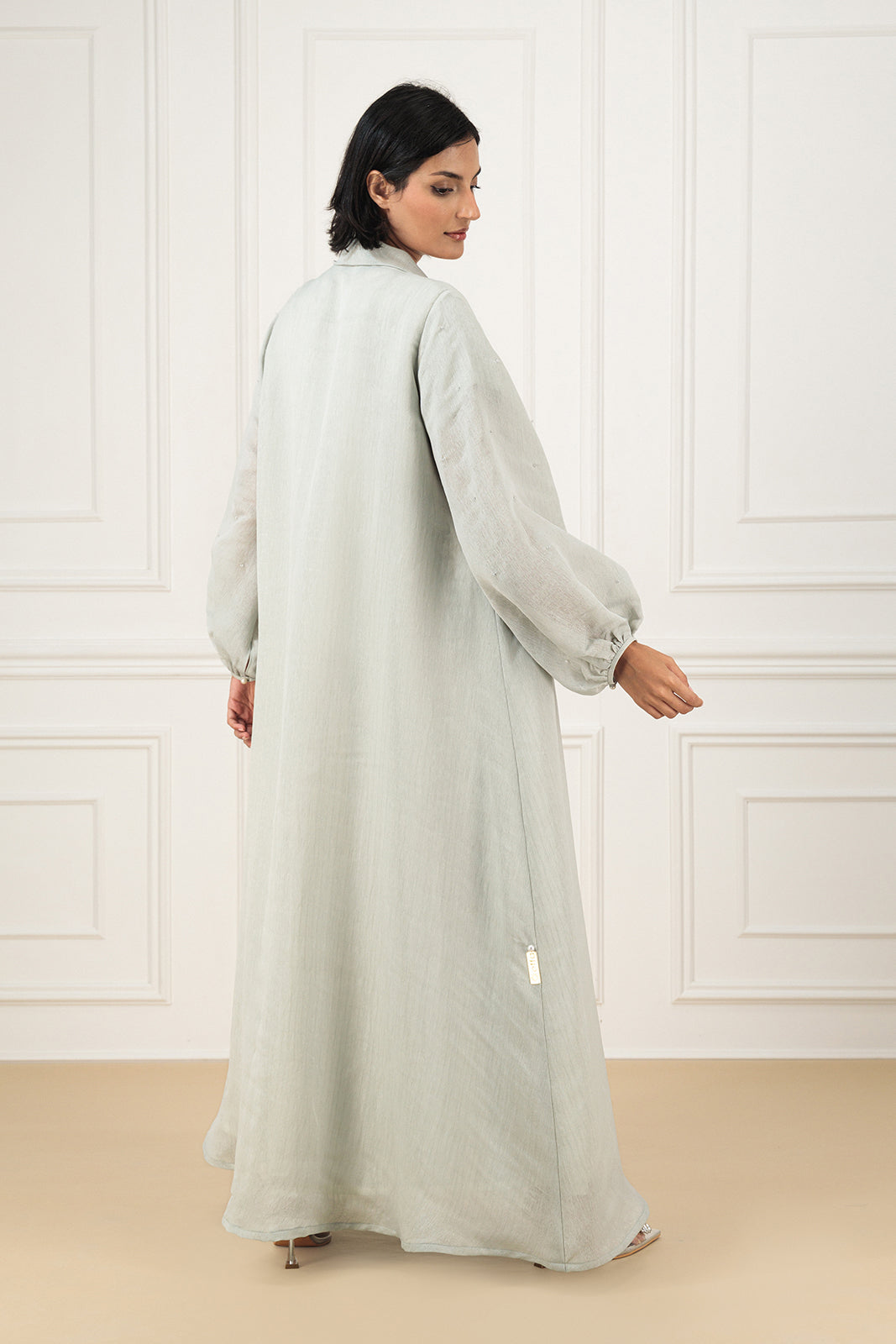 Classic Organza abaya with embellishment