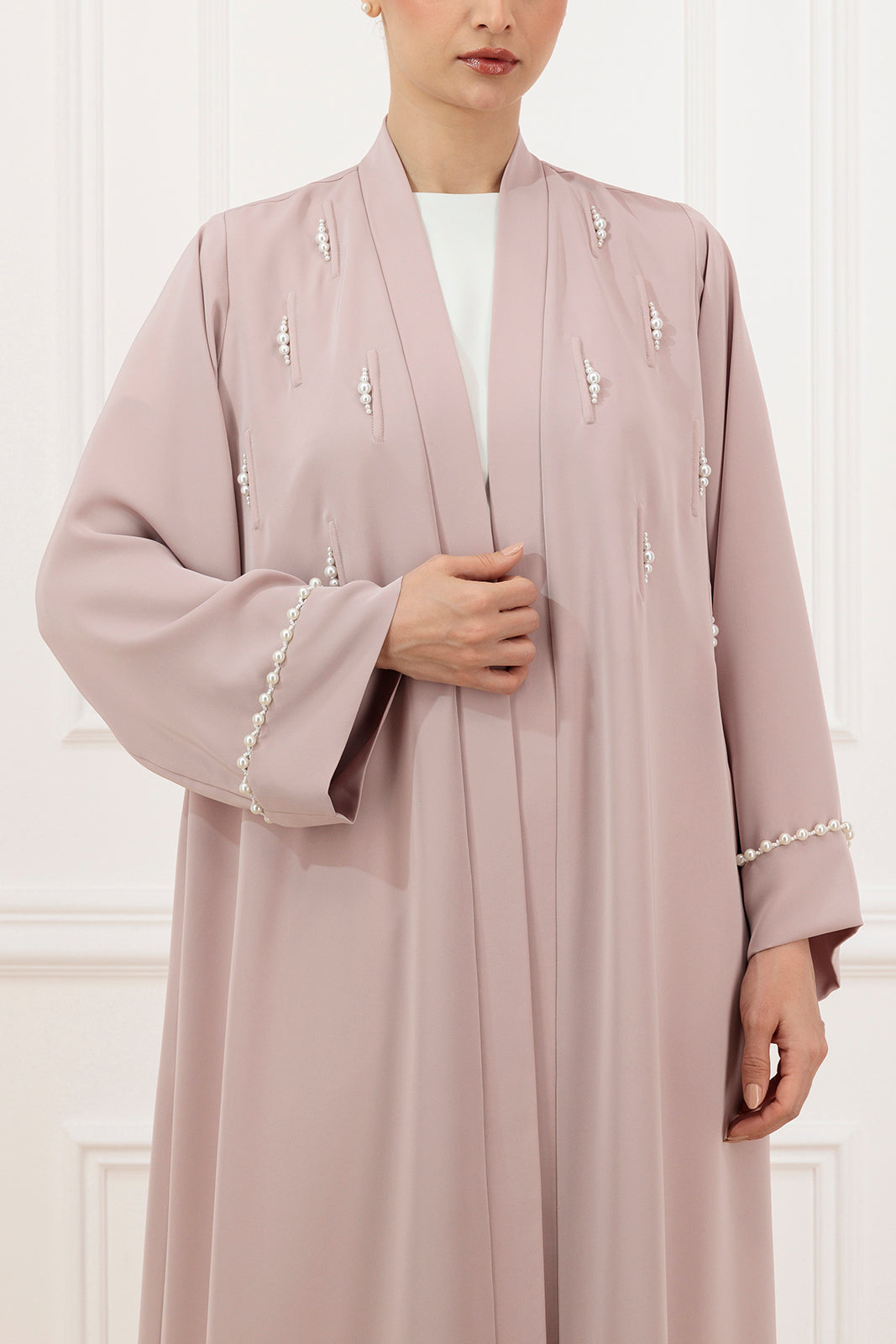 Pearls details Abaya