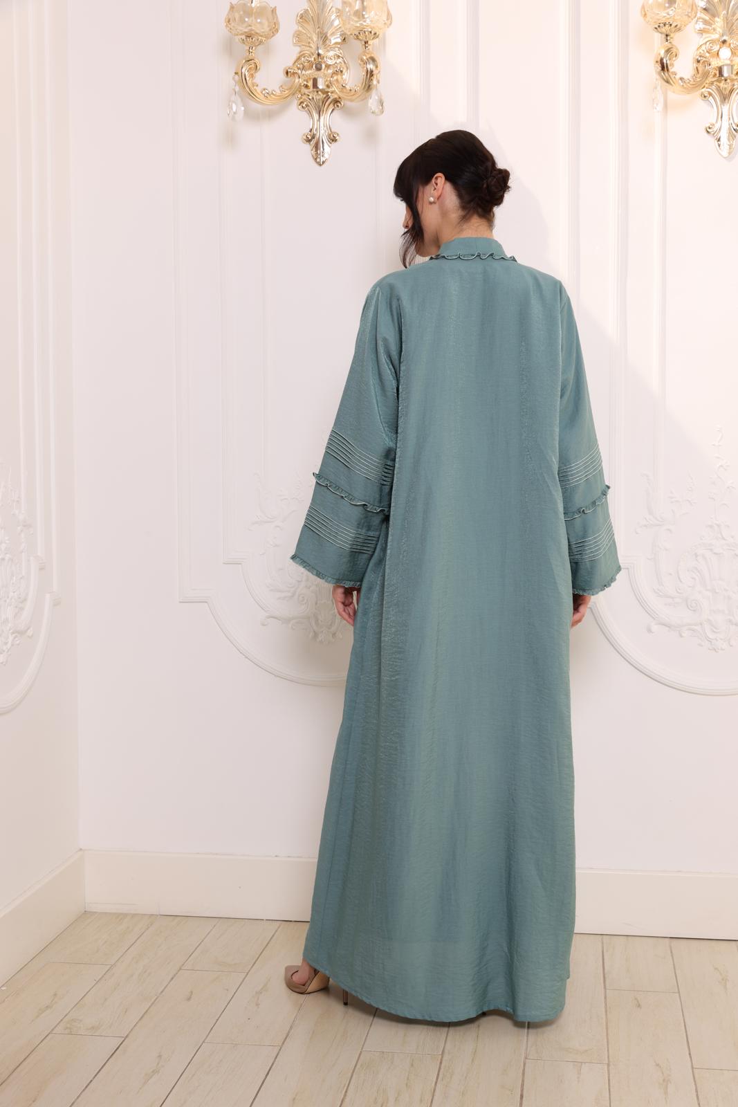 Green shimmer abaya