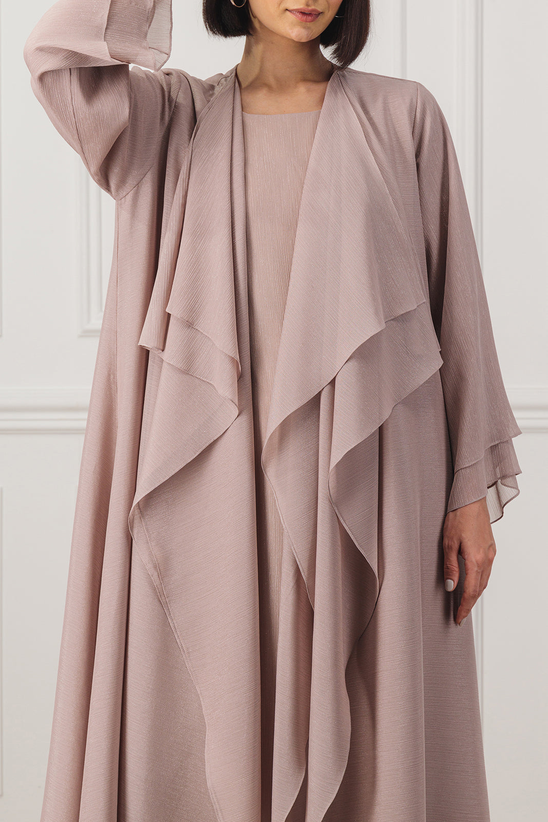 Water-fall collar Abaya