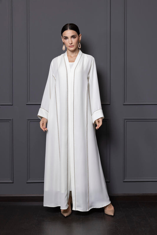 A-Line Abaya With Piping Details