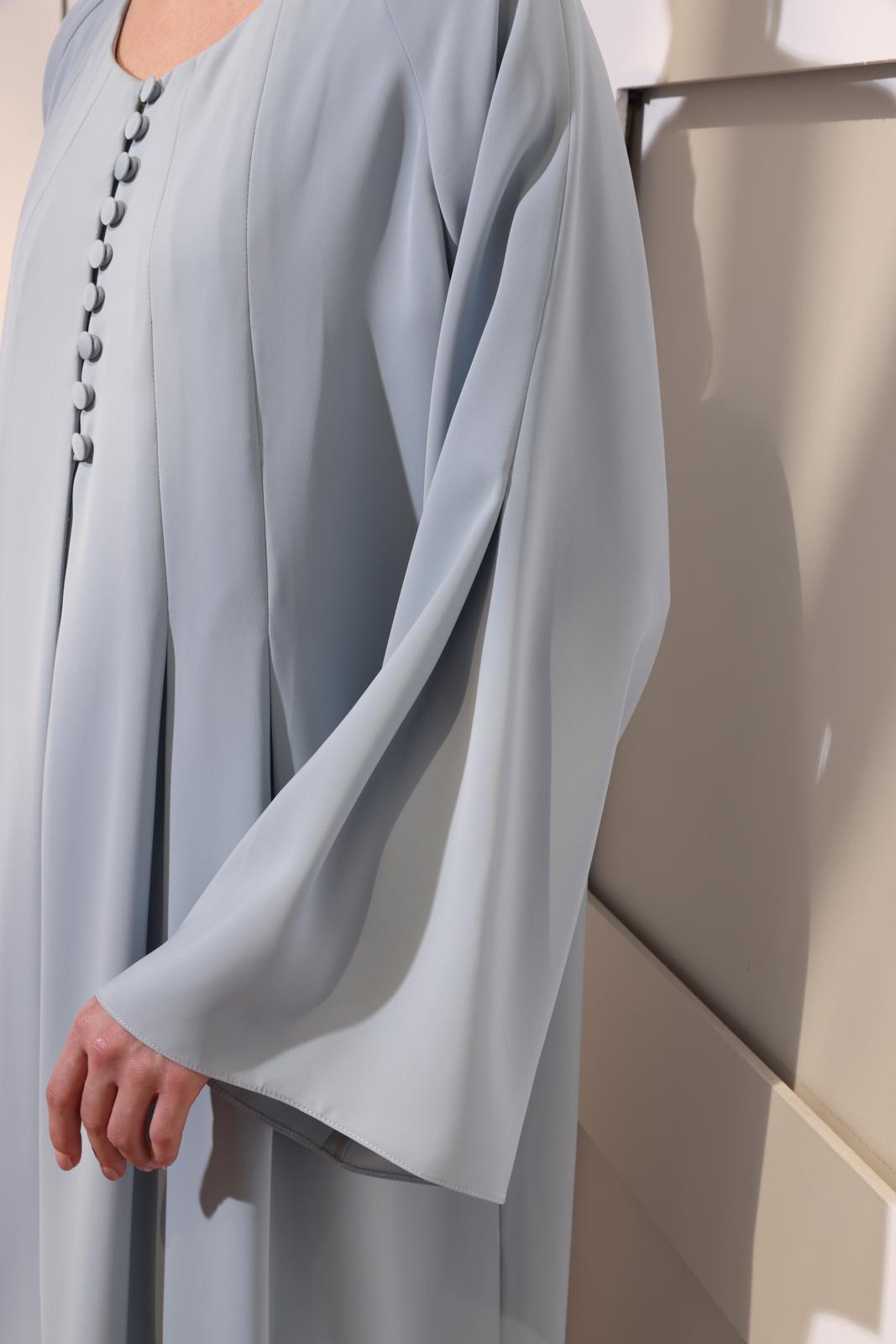 Round Neck buttoned abaya