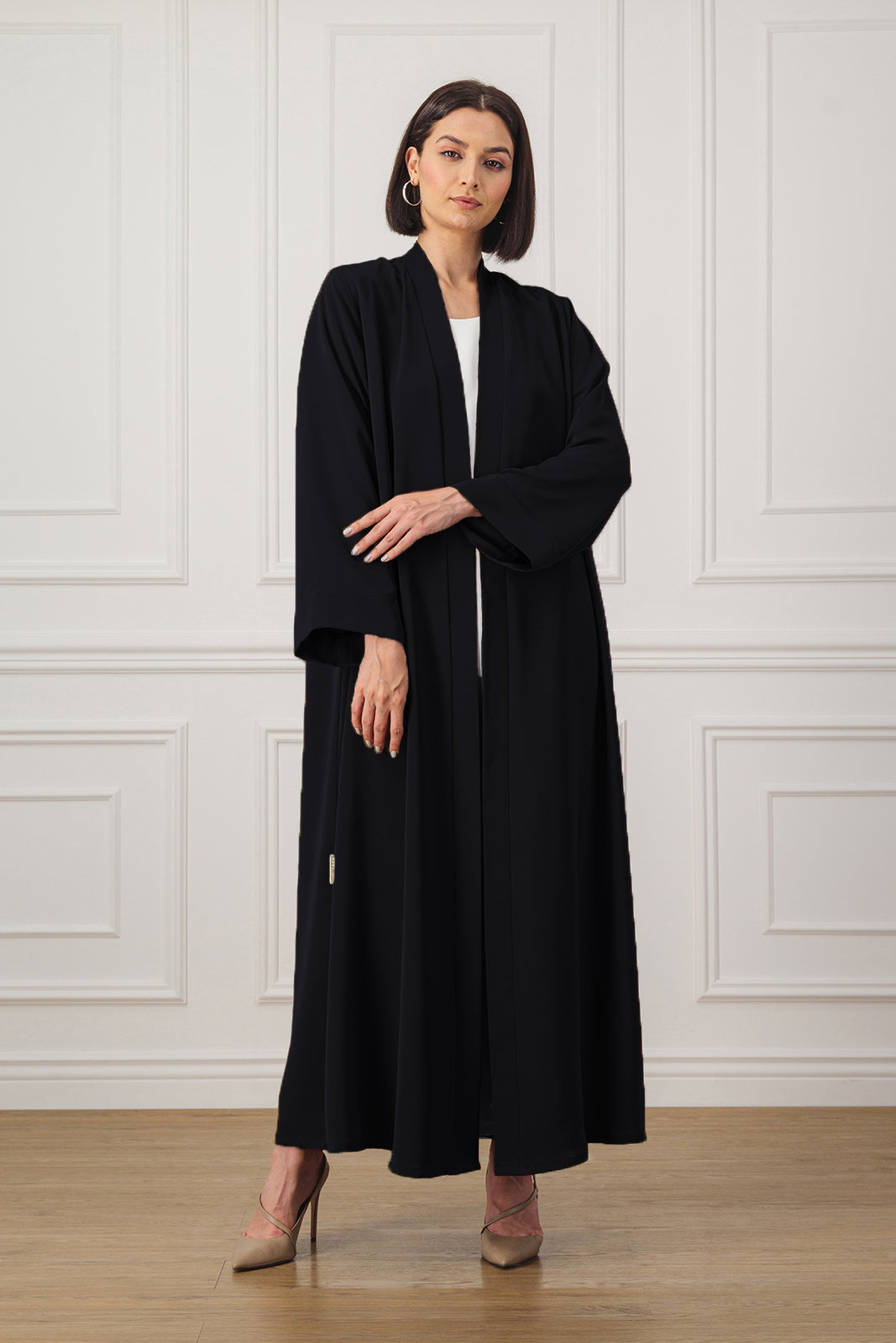 Classic Abaya designed with overlapped detail