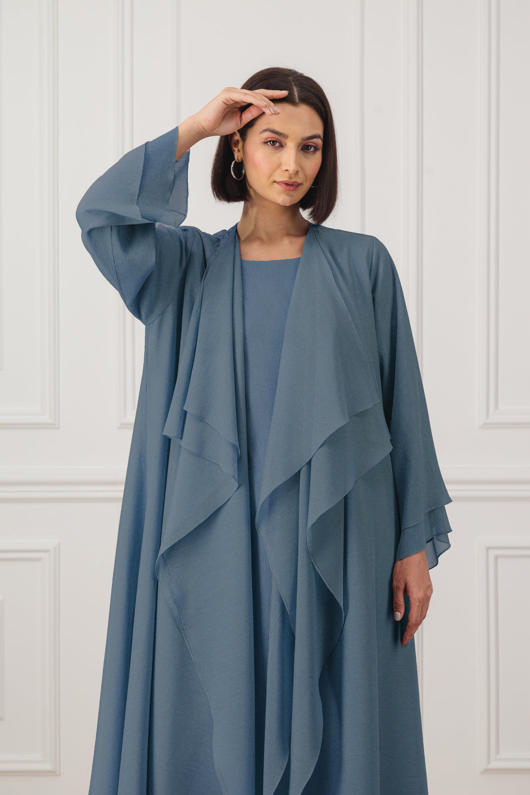 Water-fall collar Abaya